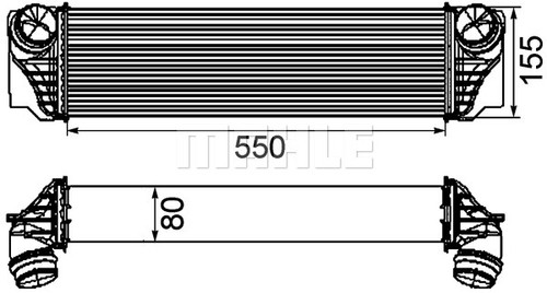 Intercooler mahle 184 - intercooler, 000p