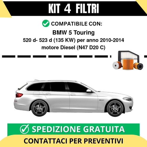 Kit filtri tagliando per - 4, bmw